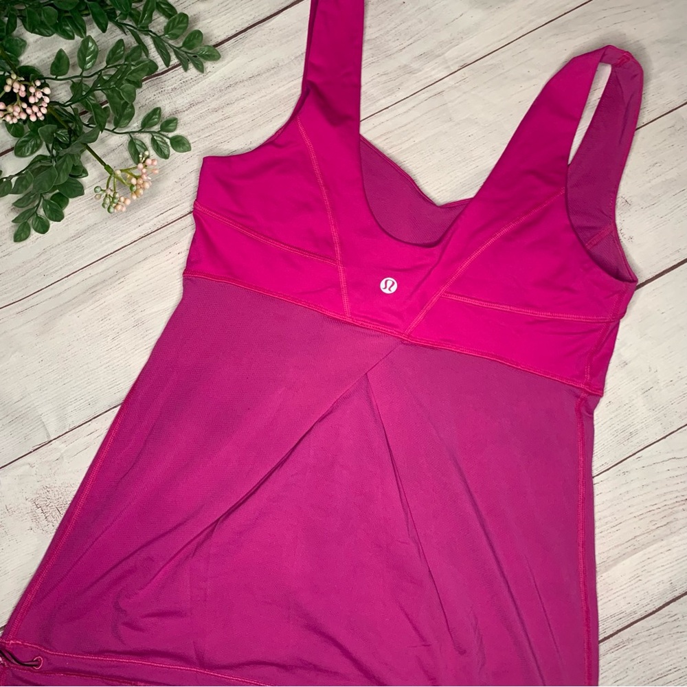 Lululemon hot pink tank top size 6